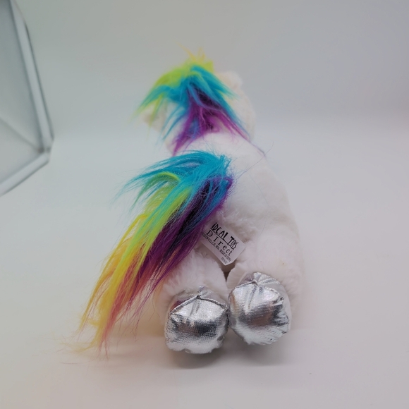 Plush Unicorn Toy with Rainbow Mane Stuffie Stuffed Animal - Picture 3 of 6